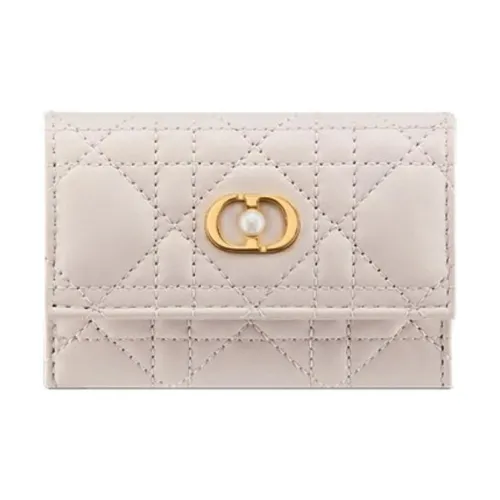 DIOR Jolie Dior Lambskin Wallet Women's Linen Beige
