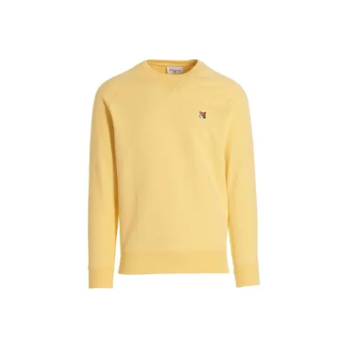 Maison Kitsune Желтые Мужские Толстовки