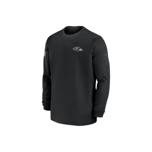 nike NFL FW24 Baltimore Ravens Боковая сторона COACH T Рубашка Мужской Черный