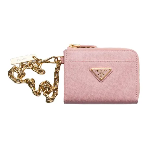 PRADA Saffiano Телячья кожа Кошелек Маленький Женский Розовый