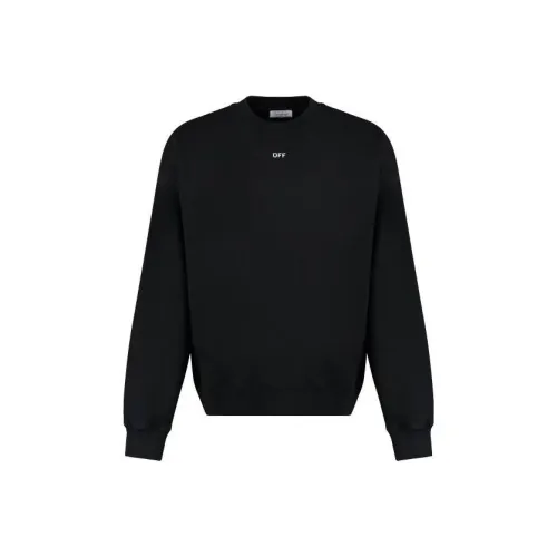 OFF Белый Свитшот Свободный крой Мужской Черный