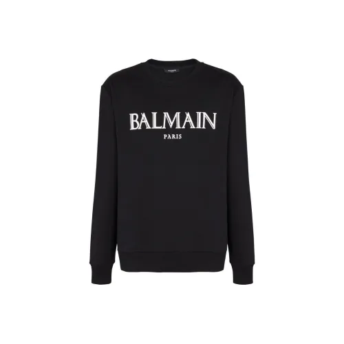 BALMAIN Черные Мужские Свитшоты