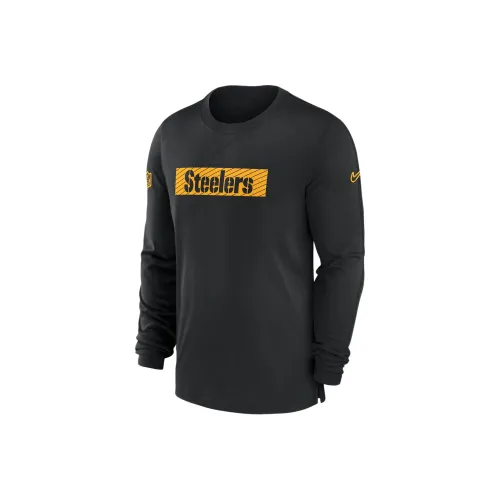 nike Dri Fit FW24 Pittsburgh Steelers Sideline Игрок Team Issue T-рубашка Мужская Черная