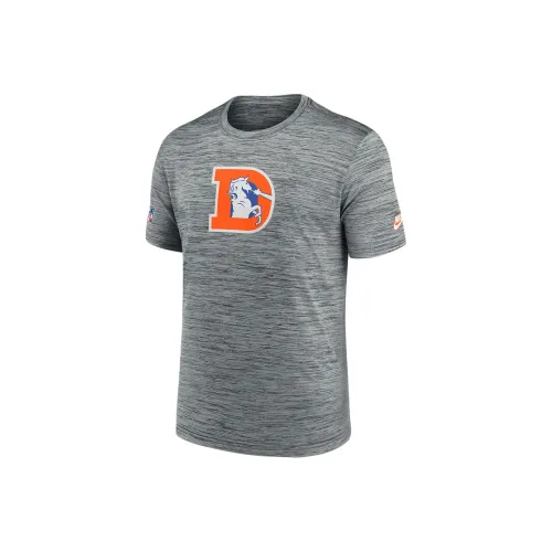 nike NFLDri Форма FW24 Denver Broncos Sideline Velocity T Рубашка Мужская Серый Heather
