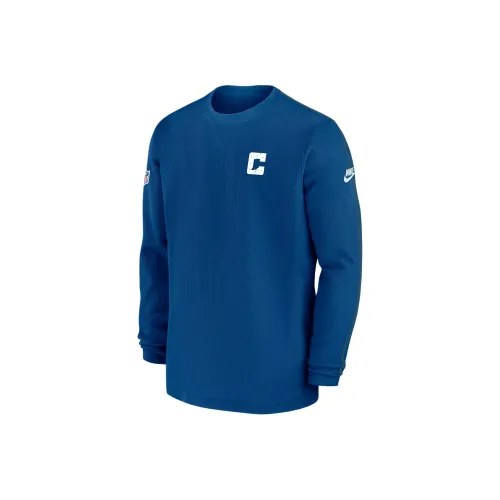 nike NFLLogo FW24 Indianapolis Colts Sideline COACH Т-рубашка Мужская Синяя