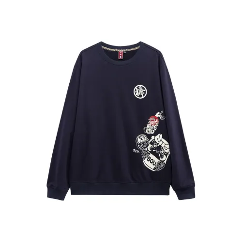 ONIARAI SS23 Круглый вырез Свитшот Весенний Осенний Унисекс