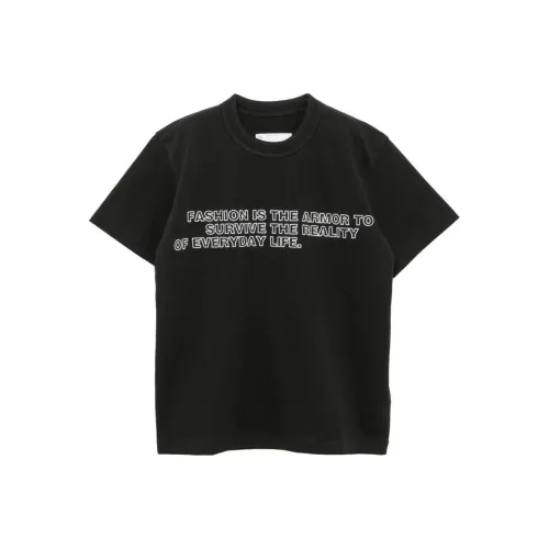 sacai Bill Cunningham Collaboration Черная Унисекс Футболка