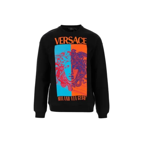 VERSACE Мужские черные свитшоты