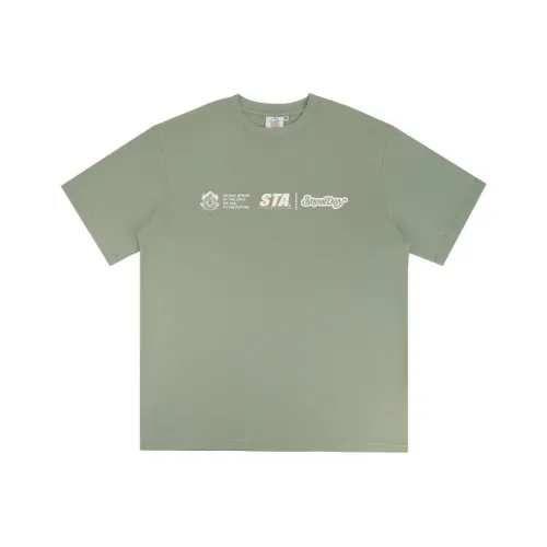 Snowday x STA T-Shirt Унисекс Серый Зеленый