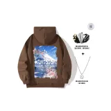 Кофейный (В комплекте с сумкой через плечо + ожерельем)