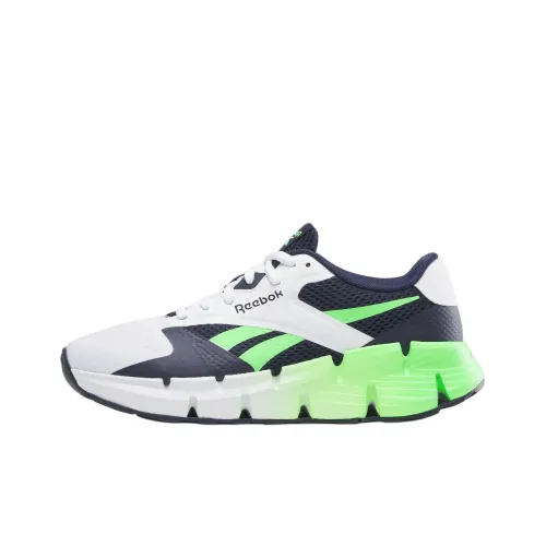 Reebok Zig Dynamica 5 Детская беговая обувь Низкий топ Белый/Синий/Зеленый Школьный возраст