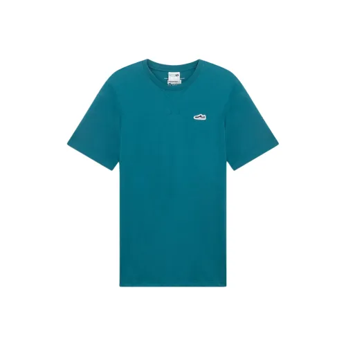 PUMA Suede Logo Мужская футболка Tee T-Shirt Мужская Cool Зеленая