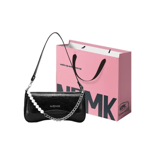 NOMK ПУ (полиуретан) Сумка через плечо Сумка-багет Сумка через плечо Женская Черная