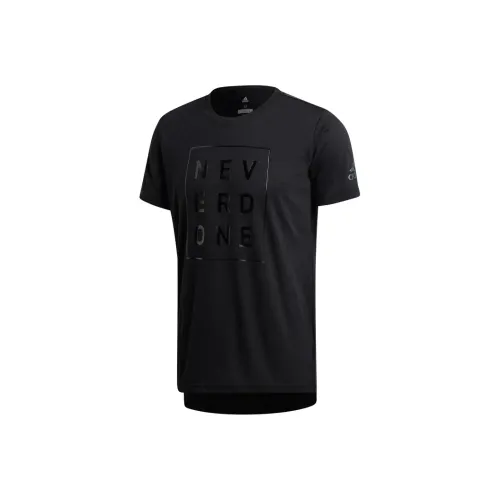 Adidas Never Done CLIMALITE T Рубашка Унисекс Черный