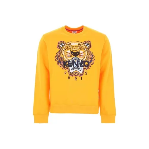 KENZO Classic Tiger Head Толстовка Мужской Оранжевый