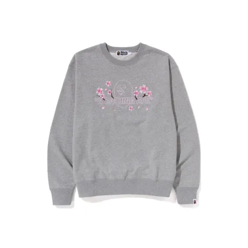 A BATHING APE Серый Мужской Свитшот