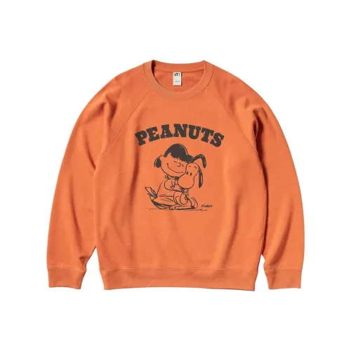 UNIQLO X PEANUTS Co Бренд Серия Свитшот Унисекс Оранжевый Желтый
