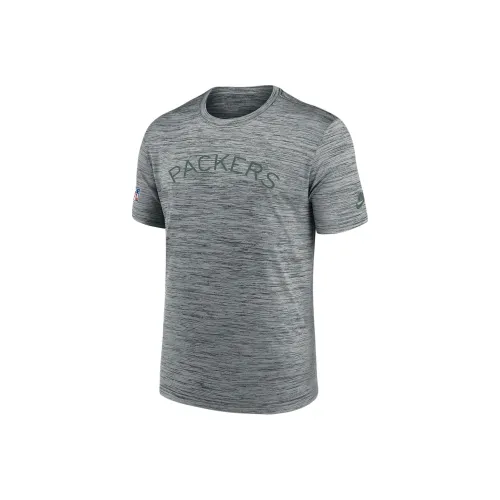 nike NFLDri Форма FW24 Зеленый Bay Packers Sideline Velocity T Рубашка Мужская Серый