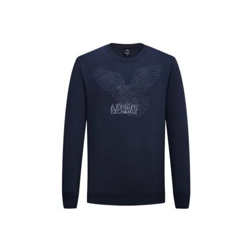 ARMANI EXCHANGE Темно-синие мужские свитшоты