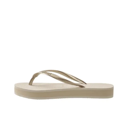 Havaianas Резина Quick-Dry Шлепанцы Женские Бежевые