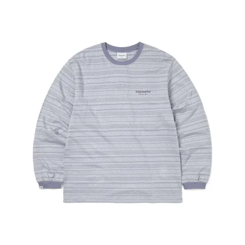 Thisisneverthat FW24 Fair Isle Полосатый L S футболка T-рубашка Унисекс Фиолетовый