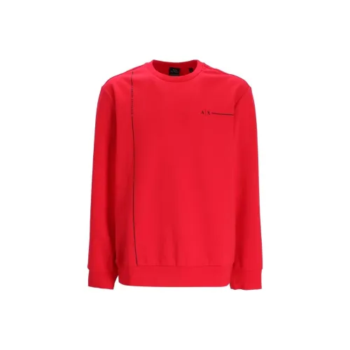 ARMANI EXCHANGE Red Men's Sweatshirts ARMANI EXCHANGE Красный Мужские Толстовки