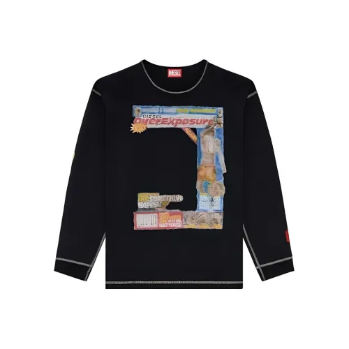 DIESEL Мужские черные T-рубашки