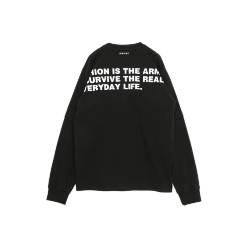 sacai Bill Cunningham Collaboration Черная Унисекс Футболка