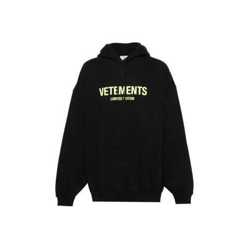 Vetements Толстовка Мужская Черная