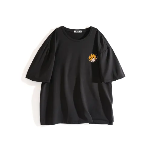 ONE PIECE Students' Повседневный Короткий рукав T-рубашки Мужской Однотонный Базовый