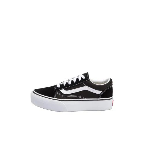 Vans Old Skool Детские Скейтбординги Низкие Топы Черные Kids