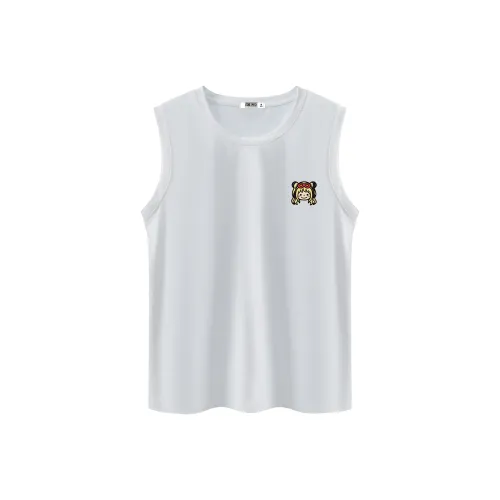 ONE PIECE Students Sleeveless Tank Top Men's Solid Color Basic