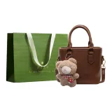 Коричневый + Украшение + Сумка для покупок