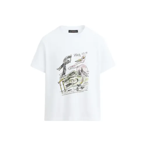 ZARA ANDERSSON BELL Collaboration Белый Мужской T-Рубашки