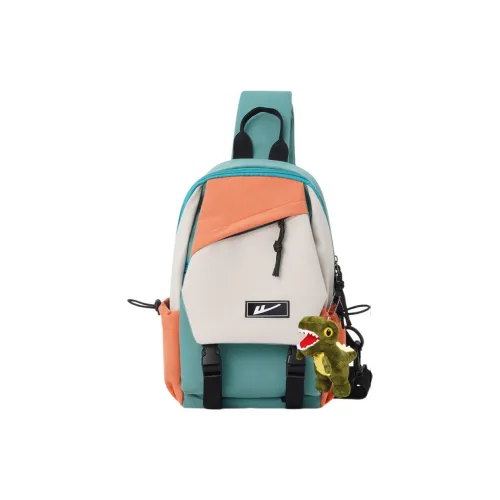 Warrior Нейлон Sling Bag Унисекс Черный Белый Синий