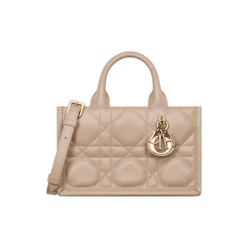 DIOR BookTote Телячья кожа Тоут Сумка Сумка для покупок Сумка на плечо Сумка Мини Женская Теплая Серый Коричневый