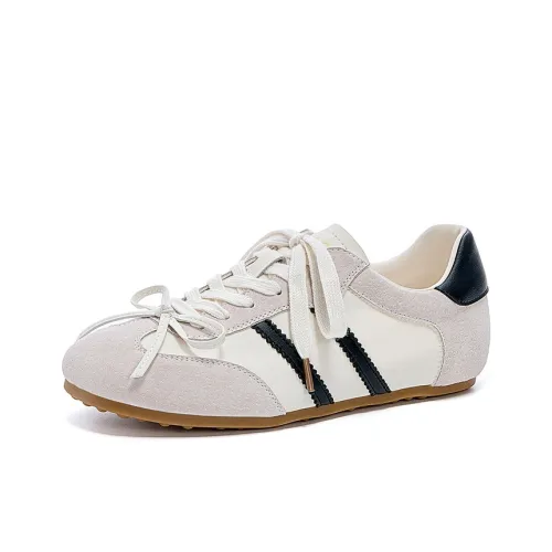 JOSINY Немецкие армейские кроссовки Low Топ Бежево-черный Женские