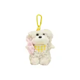 [Желтый нагрудник + Розовый кролик + Желтый браслет-шнурок] Экрю щенок