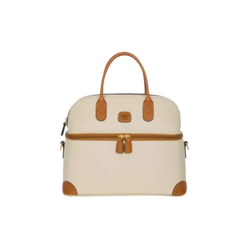 BRIC＇S PVC Купольная Сумка Сумка через плечо Сумка среднего размера Женская Кремовая и Коричневая