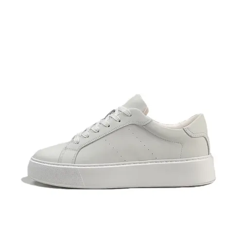 Devanro Slip-resistant Abrasion-resistant Low-top Skateboard Shoes Men's White Devanro Противоскользящие Аbrasion-resistant Низкие Кроссовки для скейтбординга Мужские Белые