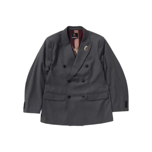 A BATHING APE Деловой костюм мужской серый GYX