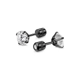 Серьги "Scattered Light Moon" (Черный) 6MM