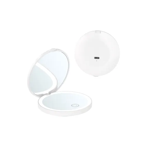 Shit Сенсорный экран Ручной Портативный Складной LED Мини Зеркальце с 2X Увеличением Зарядное MAKE UP Инструменты