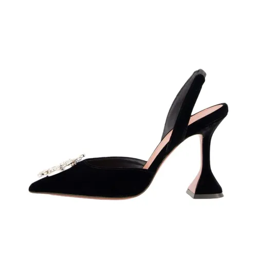 AMINA MUADDI Begum Каблук в форме бокала Высокие каблуки 9,5 см Женские Черный
