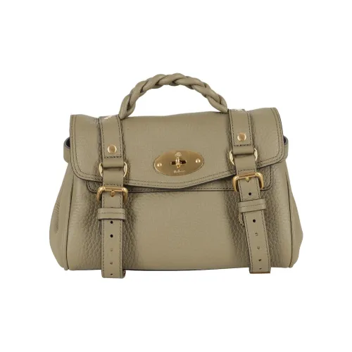Mulberry Кожа Сумка Мини Женская Лен Зеленый