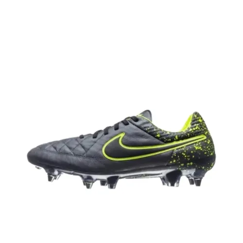 Nike Tiempo Legend 5 Амортизация Противоскользящие Поддержка Футбольные бутсы Мужские Черные Желтые