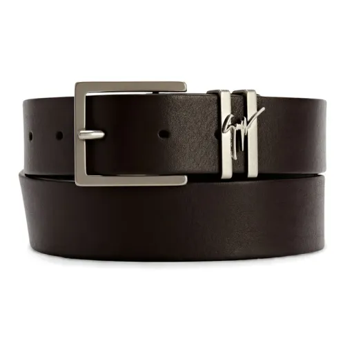 Giuseppe Zanotti GZ Кожаные ремни Мужской Темно-коричневый Ширина 3,5CM