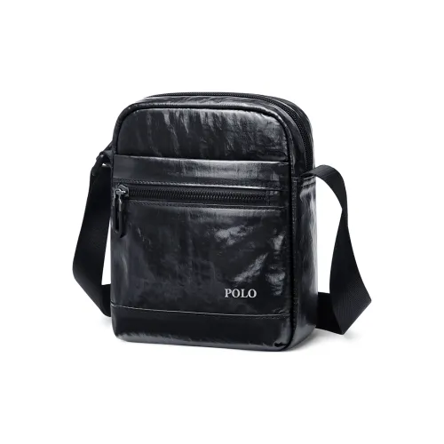 POLO Сумка через плечо из ткани мужская черная