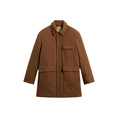 WOOLRICH Коричневое Мужское Пальто