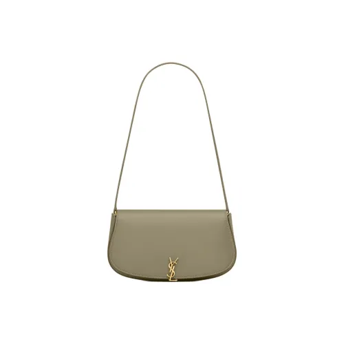 SAINT LAURENT Сумка через плечо из коровьей кожи Mini Женская Темно-моховый зеленый